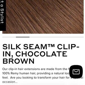 Bellami Silk Seam Clip-in, Chocolate Brown 22 inches